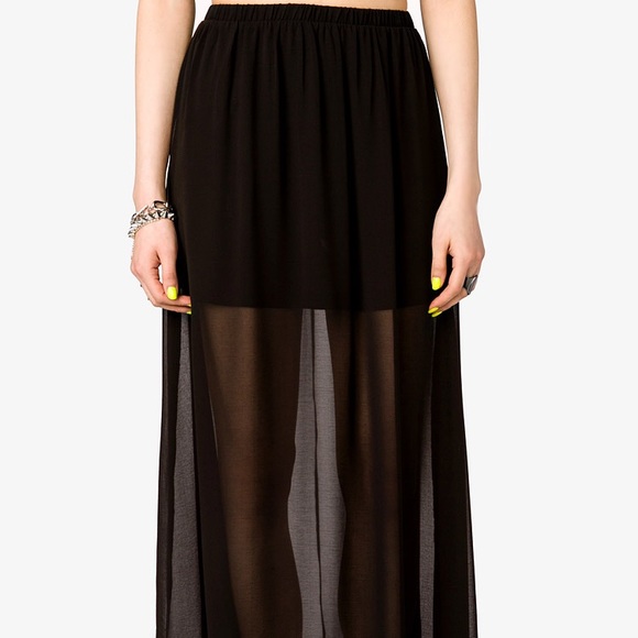 Semi-sheer Maxi Skirt - Picture 5 of 5